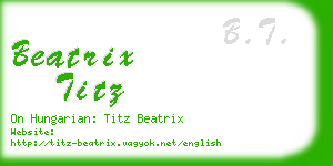 beatrix titz business card